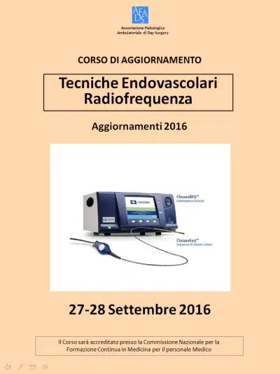 Tecniche Endovascolari Radiofrequenza